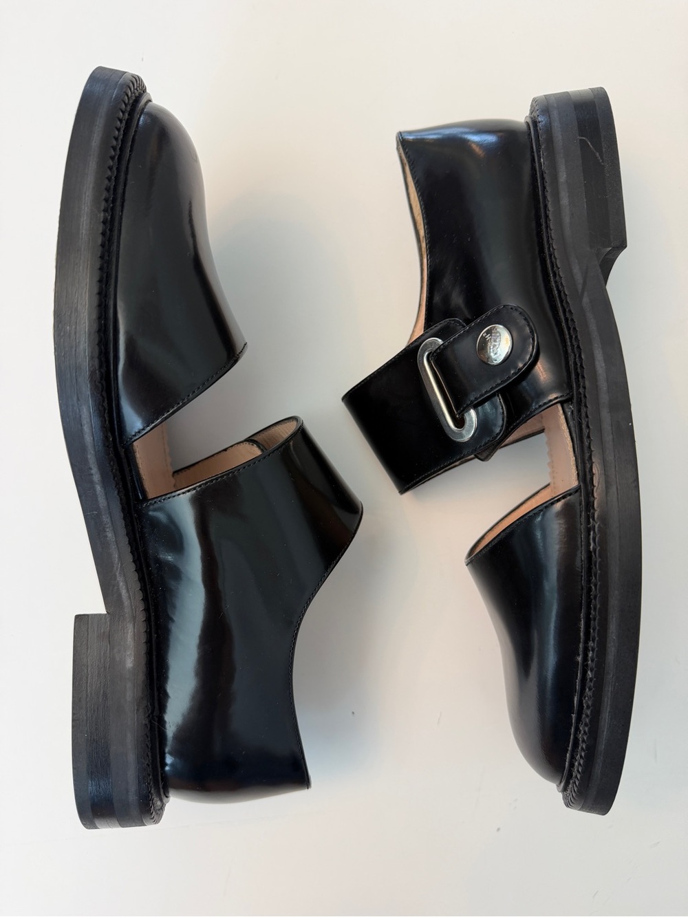 INCH2 Black Mary Jane Monk Strap Shoes, Size 38 (US 8) - Picture 4 of 7